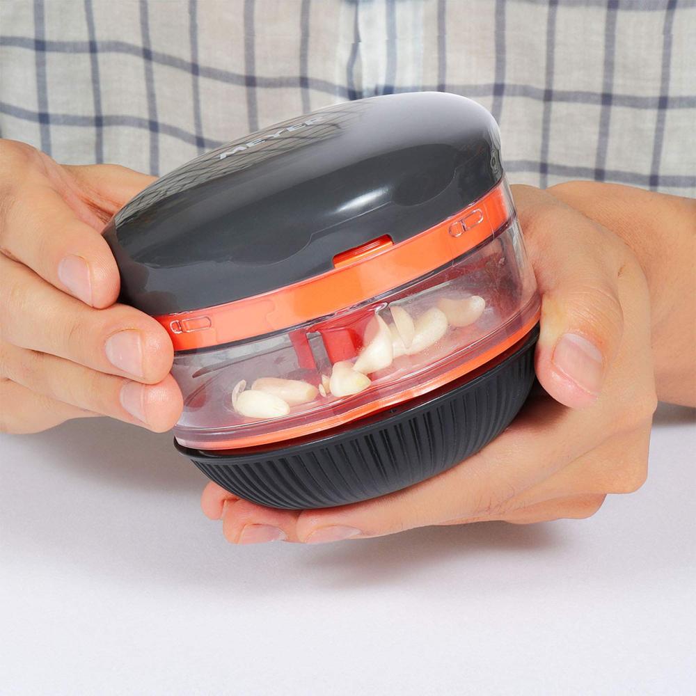 Meyer Kitchen Hacks Mini Handy Chopper, Vegetable Cutter & Slicer, All-in-One Cutting Machine for Home Cooking, Onion Chopper, 125Ml, Orange 48096