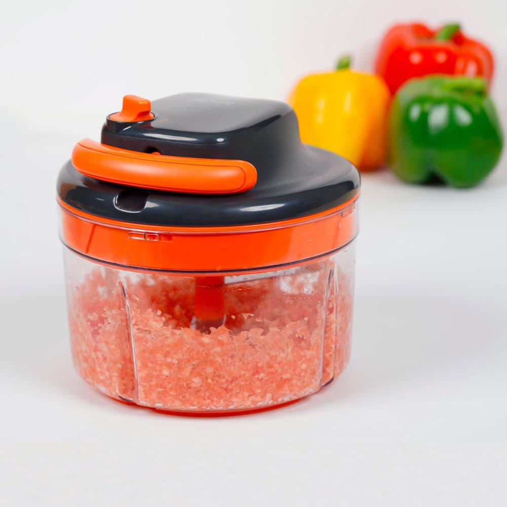 Meyer 2 Speed Pulling Chopper - Vegetable Cutter, Kitchen Accessories Items, Orange 48657