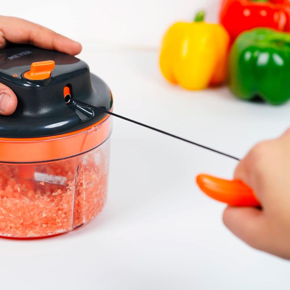 Meyer 2 Speed Pulling Chopper - Vegetable Cutter, Kitchen Accessories Items, Orange 48657
