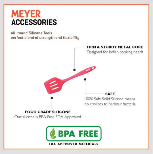 Meyer Silicone Slotted Turner, Red 48118