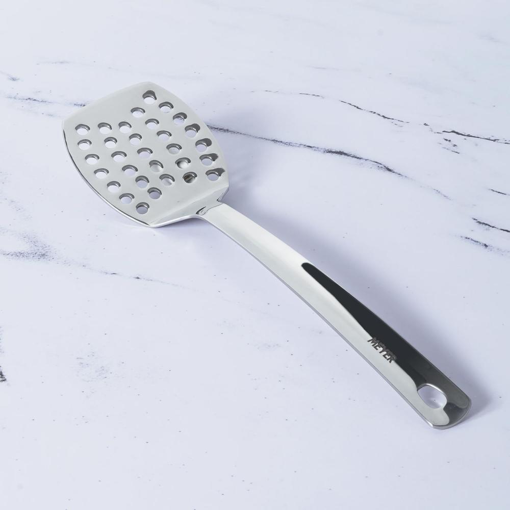 Meyer Stainless Steel Slotted Turner for Dosa, Roti, Omlette, Paranthas, PavBhaji, Breads | Kitchen Tools for Home, 33cm 49011