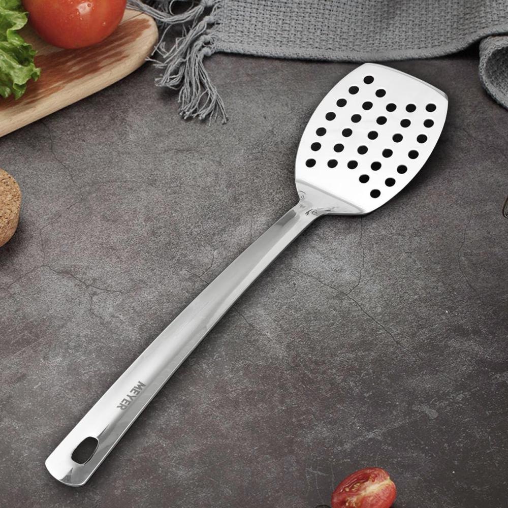 Meyer Stainless Steel Slotted Turner for Dosa, Roti, Omlette, Paranthas, PavBhaji, Breads | Kitchen Tools for Home, 33cm 49011