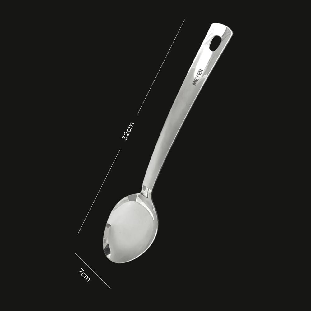 Meyer Stainless Steel Serving Spoon | Rice Spoon | Big Spoons for Cooking | Kitchen Tools | Steel Spatula, 32cm, Silver 49007