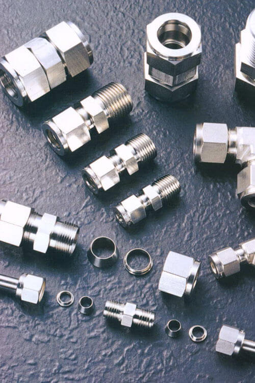 Double Ferrule Compression Fitting - Color: Silver