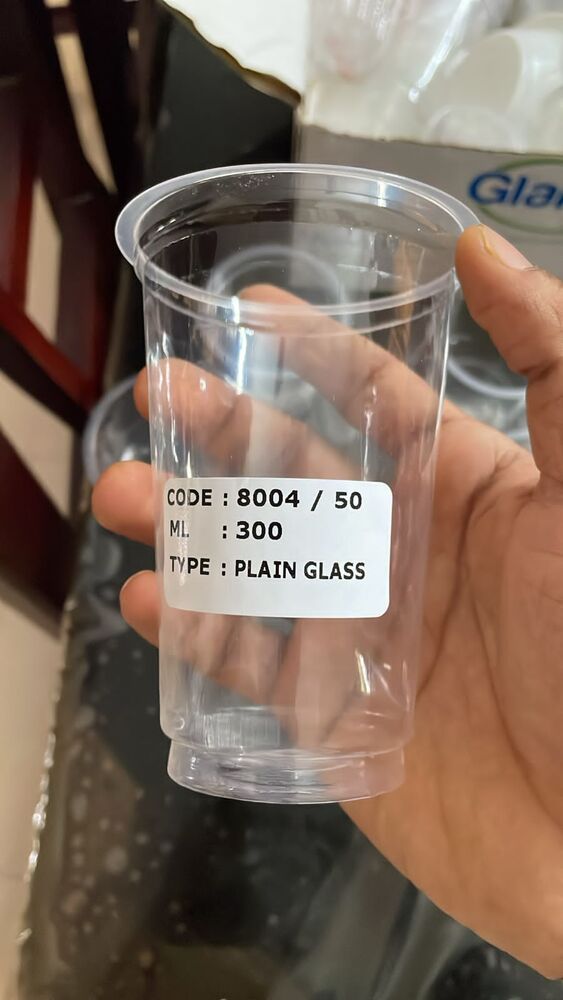 300ml Plastic Plain Glass