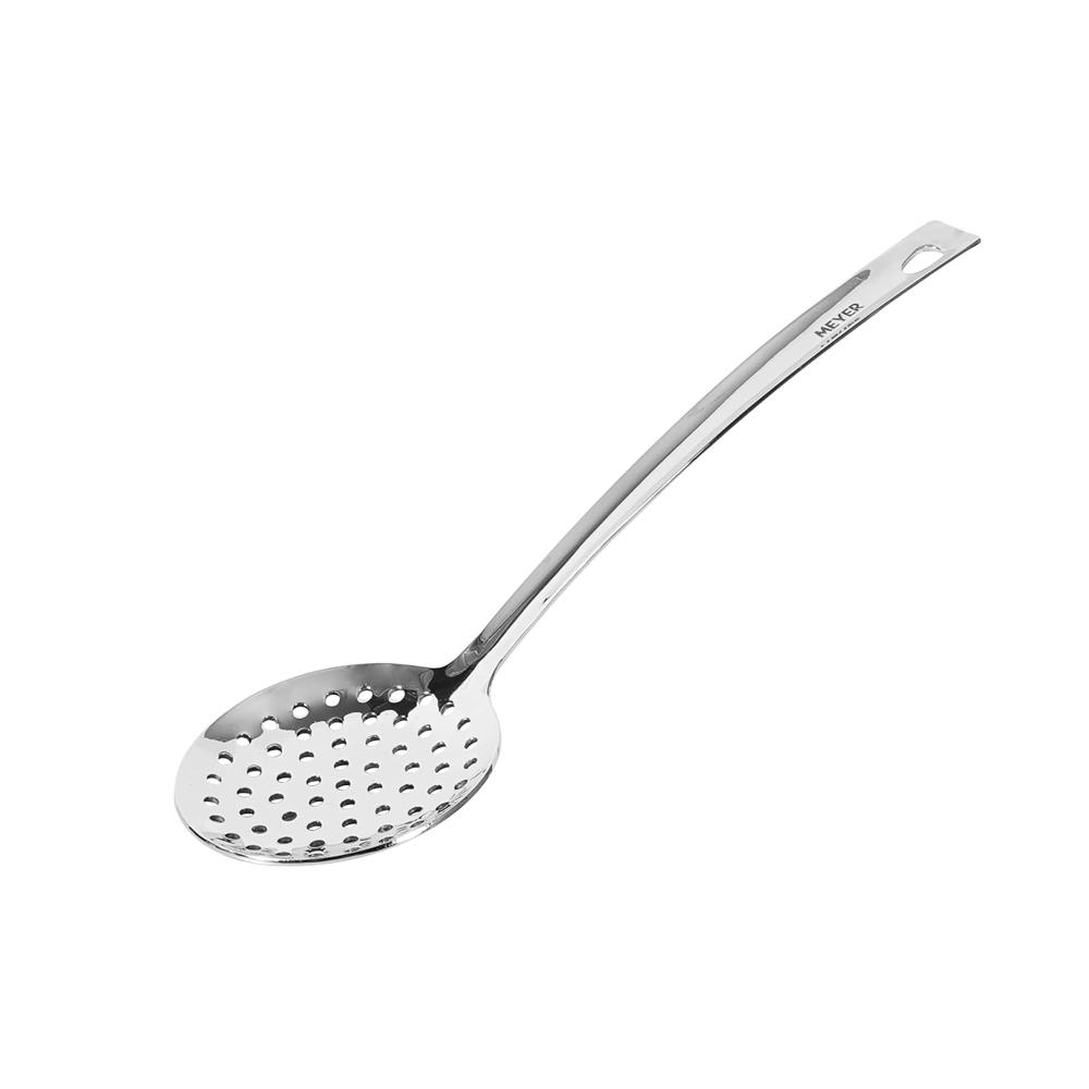 Meyer Stainless Steel Skimmer | Kitchen Tools | Cooking Utensils for Kitchen | Skimmer for Deep Frying and Straining Puris/Nuggets/Rice/Pakodas, 32cm, Silver 49008