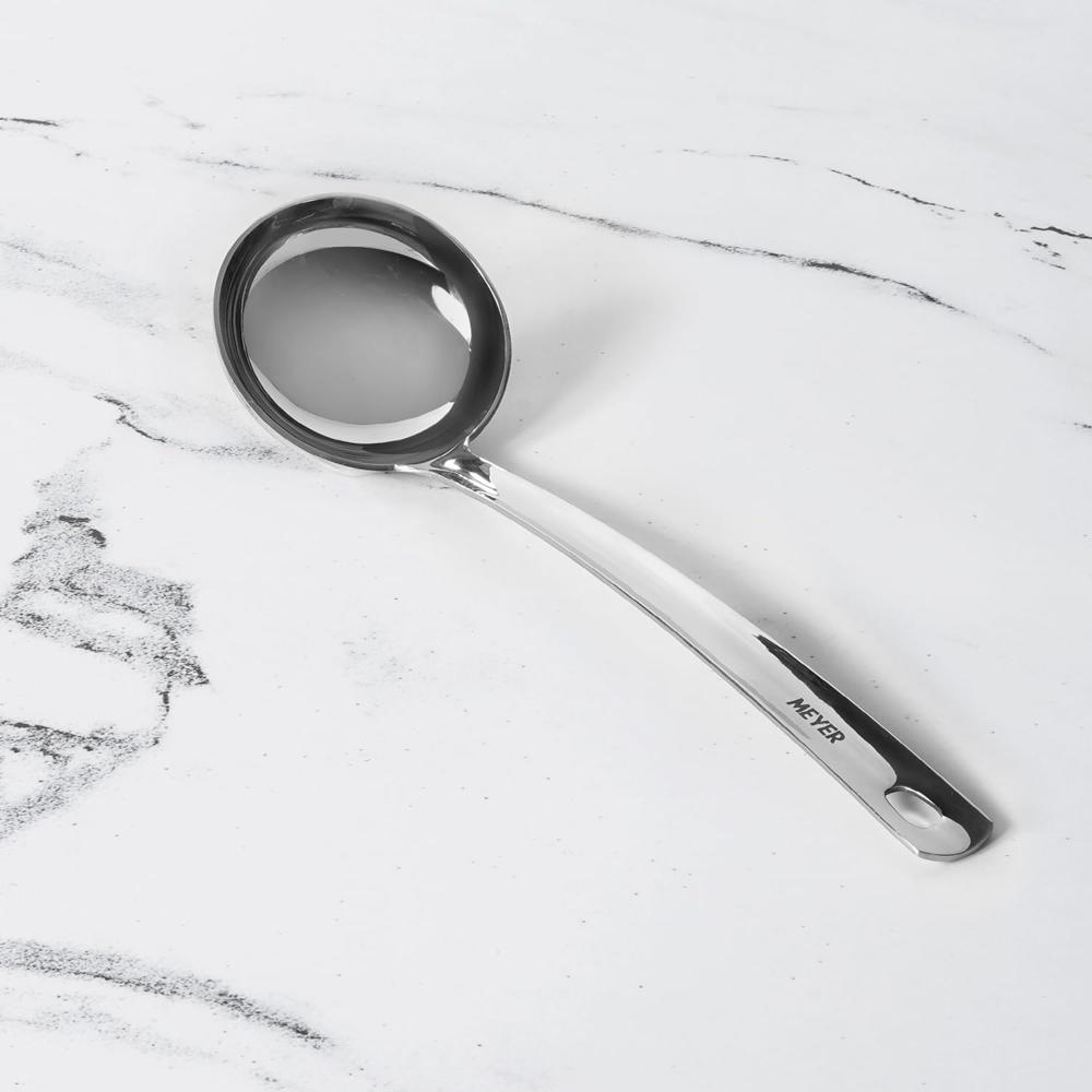 Meyer Stainless Steel Ladle | Kitchen Tools | Soup Ladle | Dosa Making Tools | Steel Ladle for Seving/Cooking All Types of Gravies/Dal/Curries, 30cm 49010