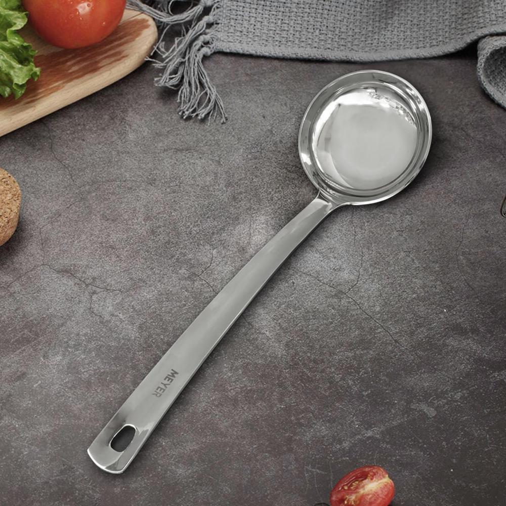 Meyer Stainless Steel Ladle | Kitchen Tools | Soup Ladle | Dosa Making Tools | Steel Ladle for Seving/Cooking All Types of Gravies/Dal/Curries, 30cm 49010