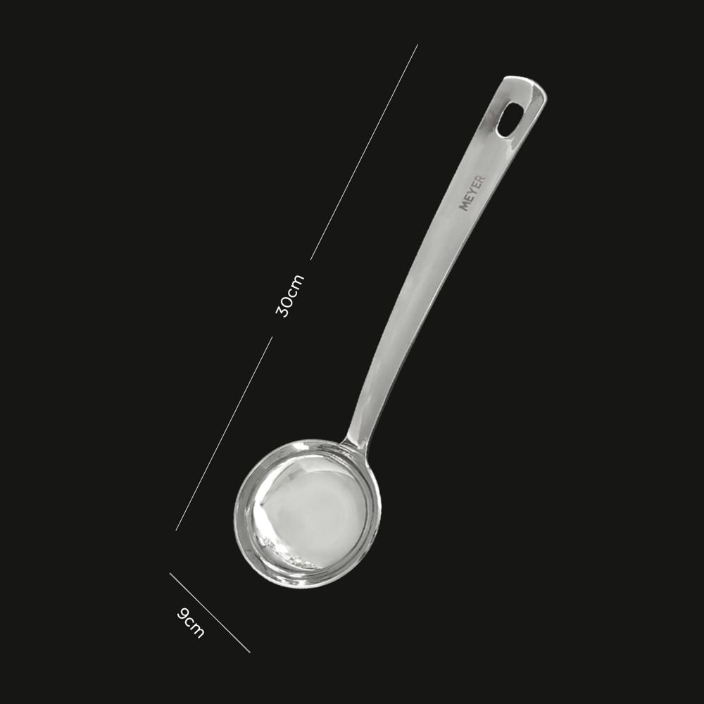 Meyer Stainless Steel Ladle | Kitchen Tools | Soup Ladle | Dosa Making Tools | Steel Ladle for Seving/Cooking All Types of Gravies/Dal/Curries, 30cm 49010