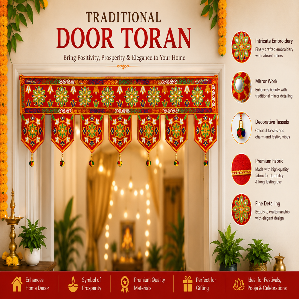 KRISHNA HANDLOOM Elegant Decorative Main Gate Hanging R 17