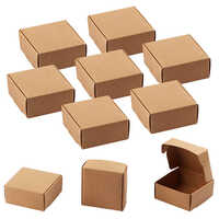 Small Corrugated Boxes - Recycled Kraft Paperboard, Small Size, Brown, 3-ply, High Stackability, Custom Print