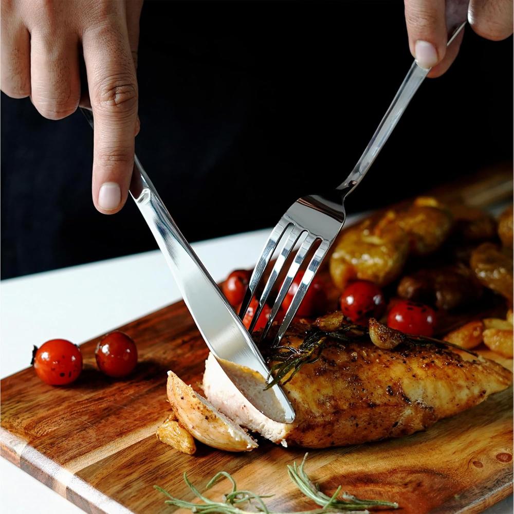 Meyer 6pcs High-Gloss Stainless Steel Tea Fork Set - Durable, Corrosion-Resistant, Non-Toxic, Heat and Stain Resistant I Length 14cm, Thickness 2mm 49015
