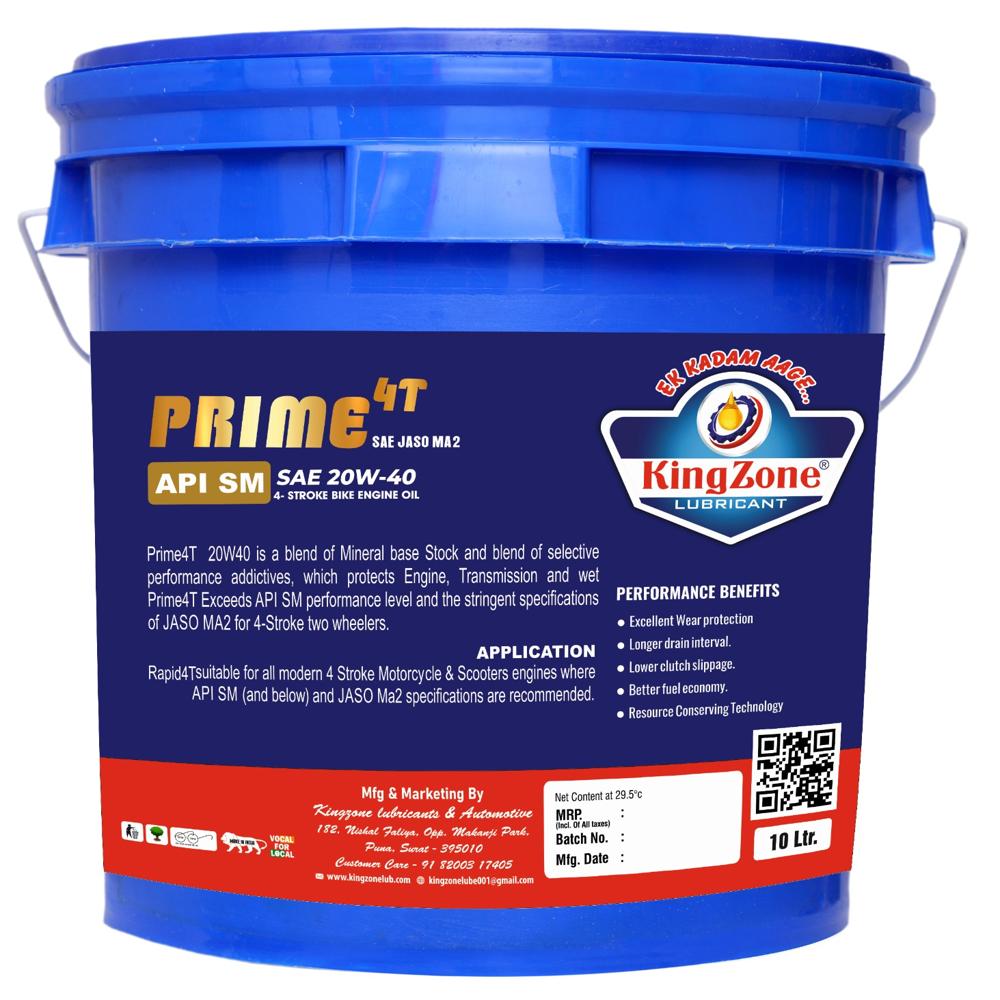 Kingzone Prime 4T 20W40 Auto Oil for 4-Stroke Engine Oil