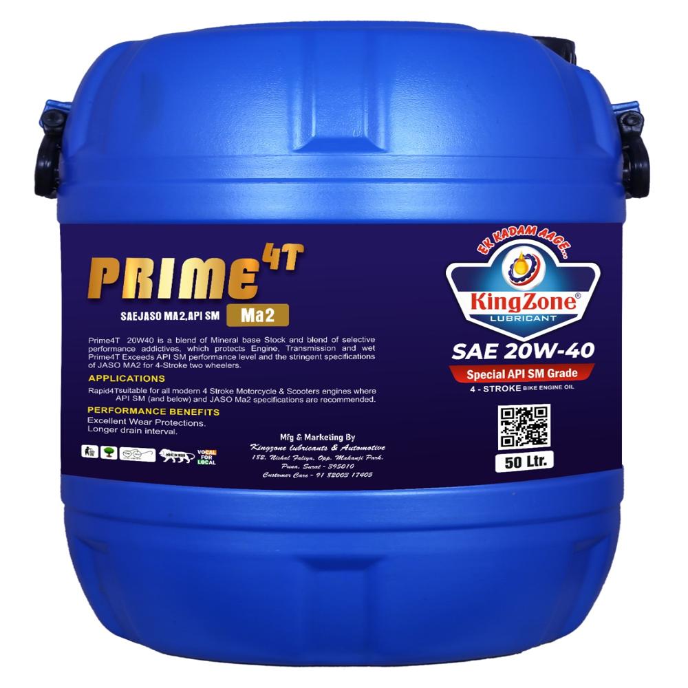 Kingzone Prime 4T 20W40 Auto Oil for 4-Stroke Engine Oil