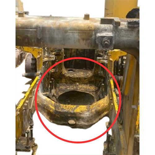 Broken Dozer Chassis Cross Number