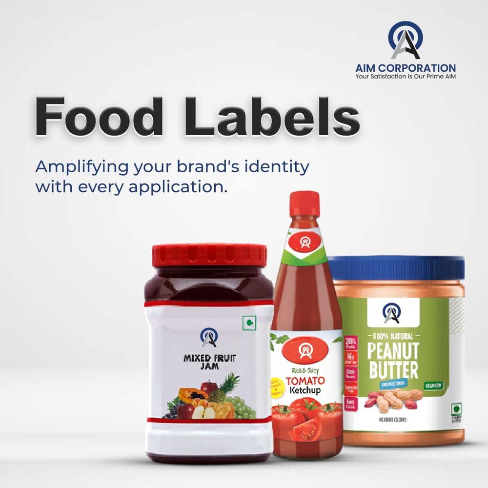 Sauce Bottle Labels - Color: Multicolor