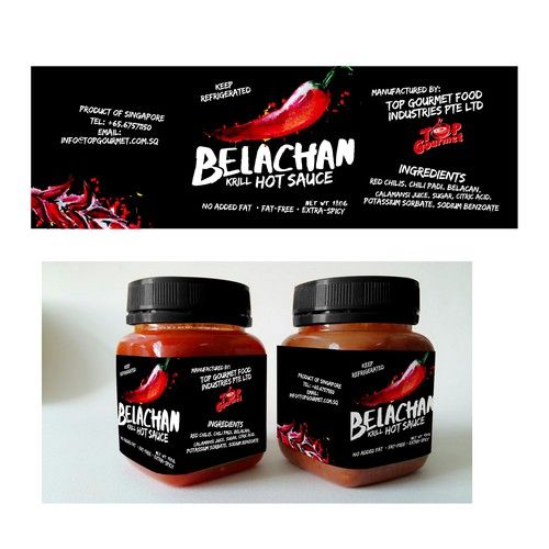Sauce Bottle Labels - Color: Multicolor