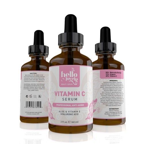 Serum Bottle Labels - Color: Multicolor