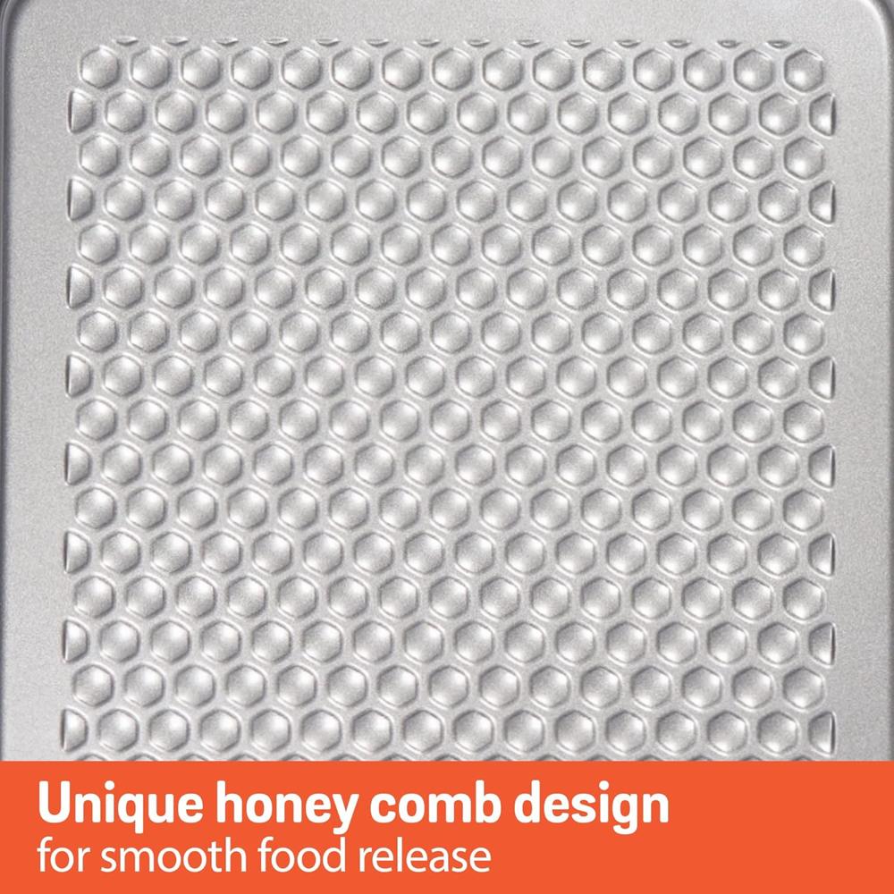 Meyer Bakemaster Carbon Steel Non Stick 12 Cup Muffin Pan | Cup Cake Mold | Cupcake Tray | Moulds for Baking | Nonstick Pan | Round Tray | Nonstick Bakeware, Grey 47341