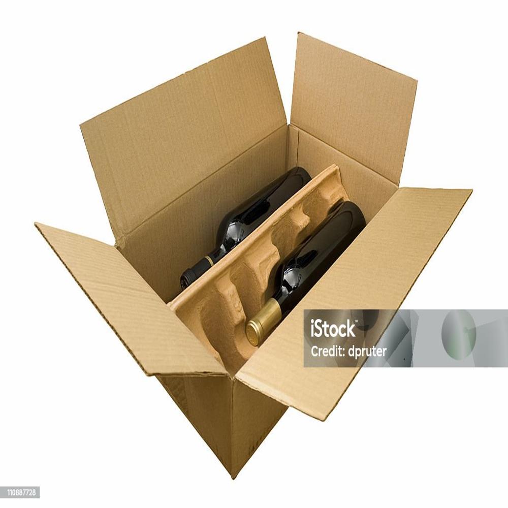 Wine And Bottle Packaging Paper Box , Corrugated Board