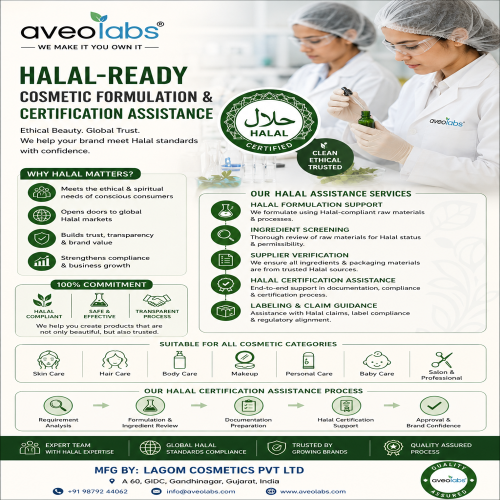 Halal-Ready Cosmetic Formulation & Certification Assistance - Age Group: Suitable For All Ages