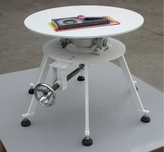Appliance Stability Tester - Powder Coated Steel, 550x550x430 mm, White Metallic Silver | Precision Hand Wheel, Graduated Analog Inclinometer, Non-Slip Rubber Feet