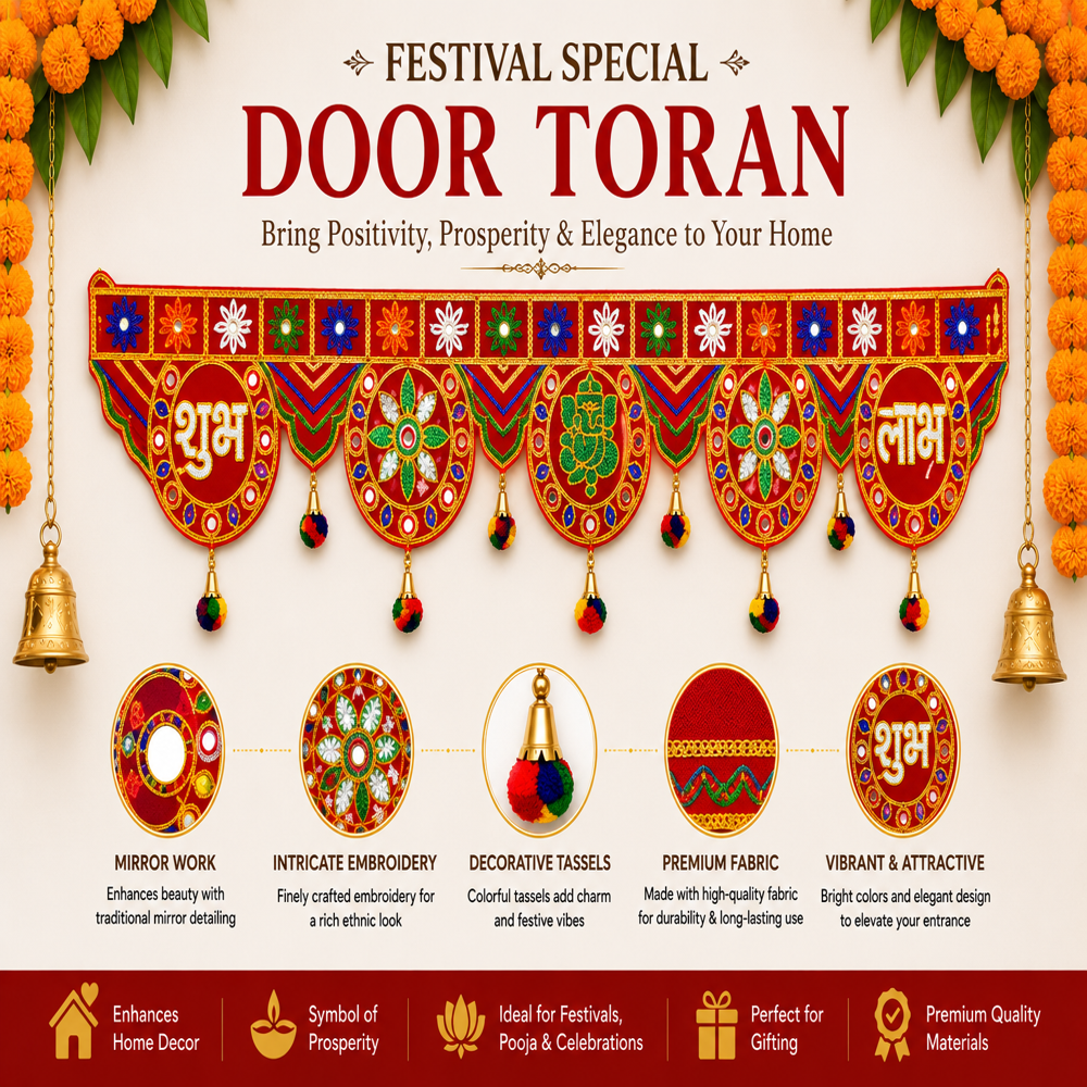 KRISHNA HANDLOOM Attractive Decorative Temple Hanging Art  S 14