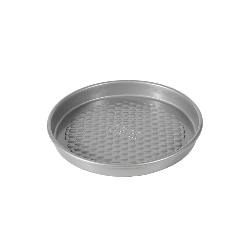 Meyer Bakemaster Carbon Steel Non Stick Pie Tin | Tart Pan | Pie Dish | Cake Tins for Baking | Baking Essentials | Cake Pan | Nonstick Bakeware | Pizza Tray, 20cm, Grey 47345