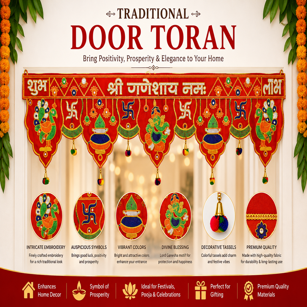 KRISHNA HANDLOOM Traditional Decorative Festival Hanging Art  T 5
