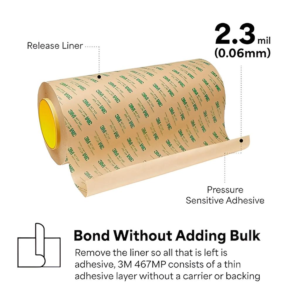 3m 467 Mp Adhesive Transfer Tape - Color: Transparent