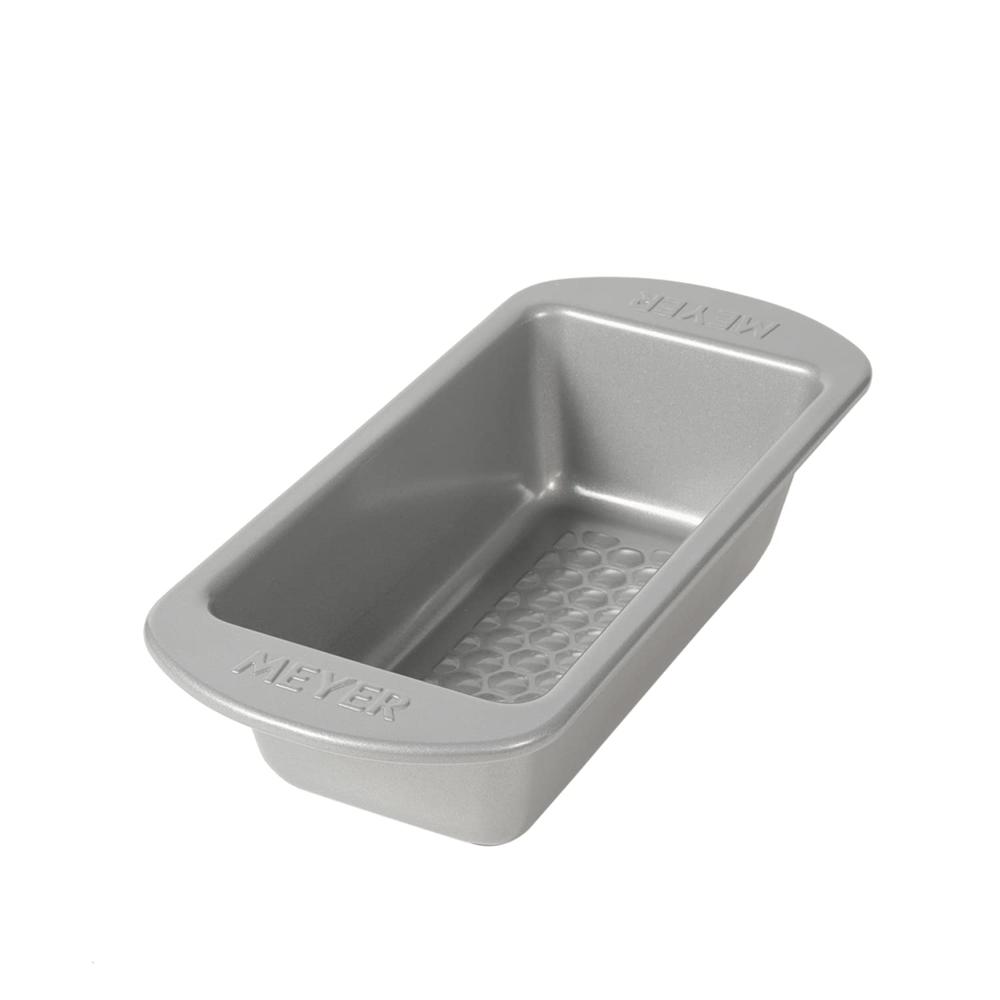 Meyer Bakemaster Carbon Steel Non Stick Rectangle Loaf Tin | Cake Pan | Bread Mould | Bread Tin | Nonstick Bread Pan | Loaf Pan Bread | Bread Loaf Pan for Baking | Baking Essentials, 2LB, Grey 47337