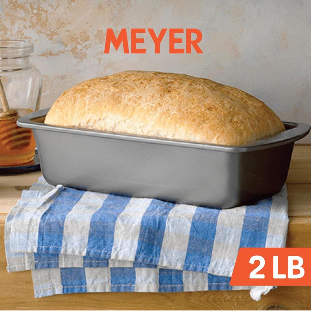 Meyer Bakemaster Carbon Steel Non Stick Rectangle Loaf Tin | Cake Pan | Bread Mould | Bread Tin | Nonstick Bread Pan | Loaf Pan Bread | Bread Loaf Pan for Baking | Baking Essentials, 2LB, Grey 47337