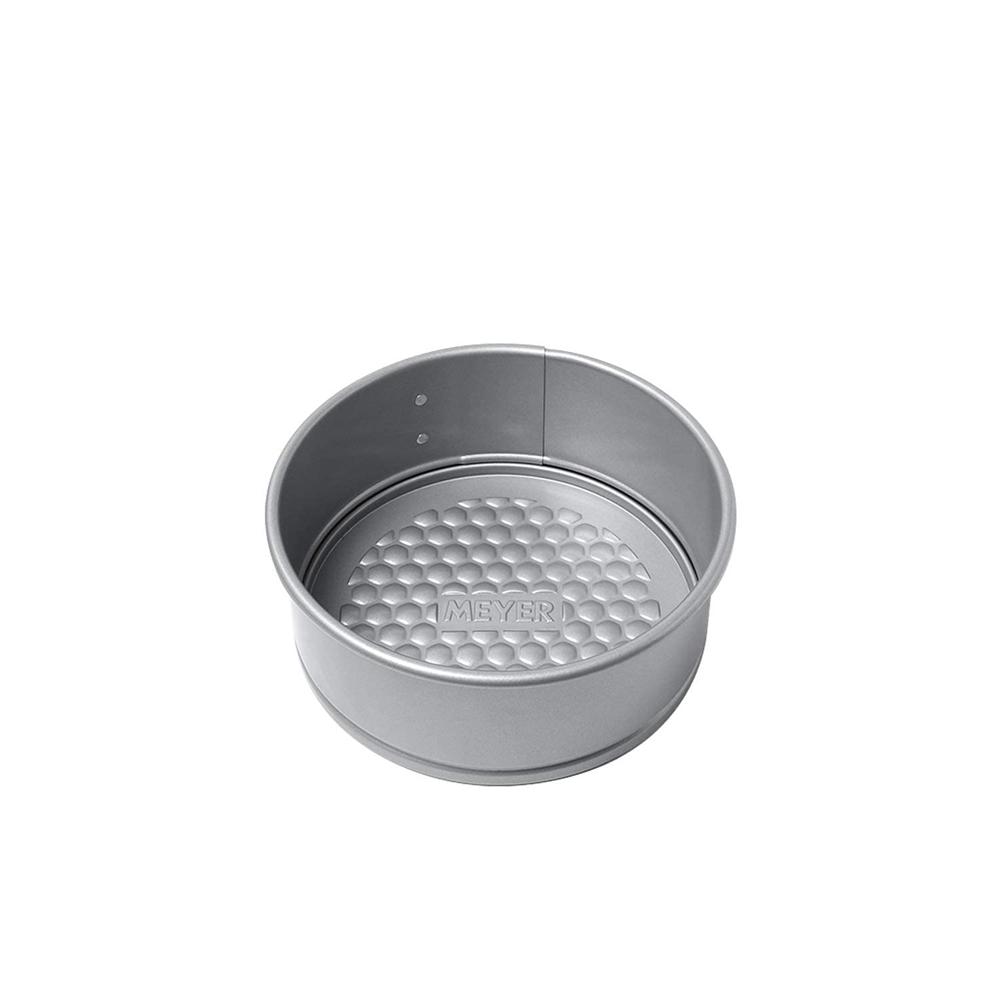 Meyer Bakemaster Carbon Steel Non Stick Springform Cake Tin | Baking Pan | Round Cake Mould | Cake Tin Small | Cake Tray for Baking | Removable Cake Mould | Spring Form pan, 16cm, Grey 47347
