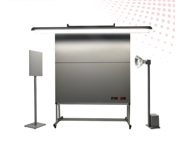AATCC Color Evaluation Viewing Board - Aluminum Frame, 1200x800x1800mm, Neutral Grey, Daylight D65 Lamp | CRI>90, Manual Control, Mobile