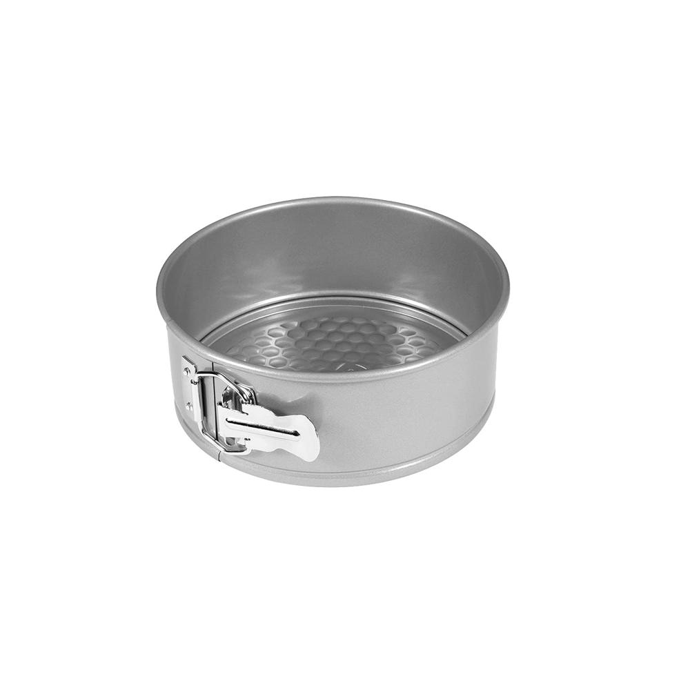 Meyer Bakemaster Carbon Steel Non Stick Springform Cake Tin | Baking Pan | Round Cake Mould | Cake Tin Small | Cake Tray for Baking | Removable Cake Mould | Spring Form pan, 18cm, Grey 47348