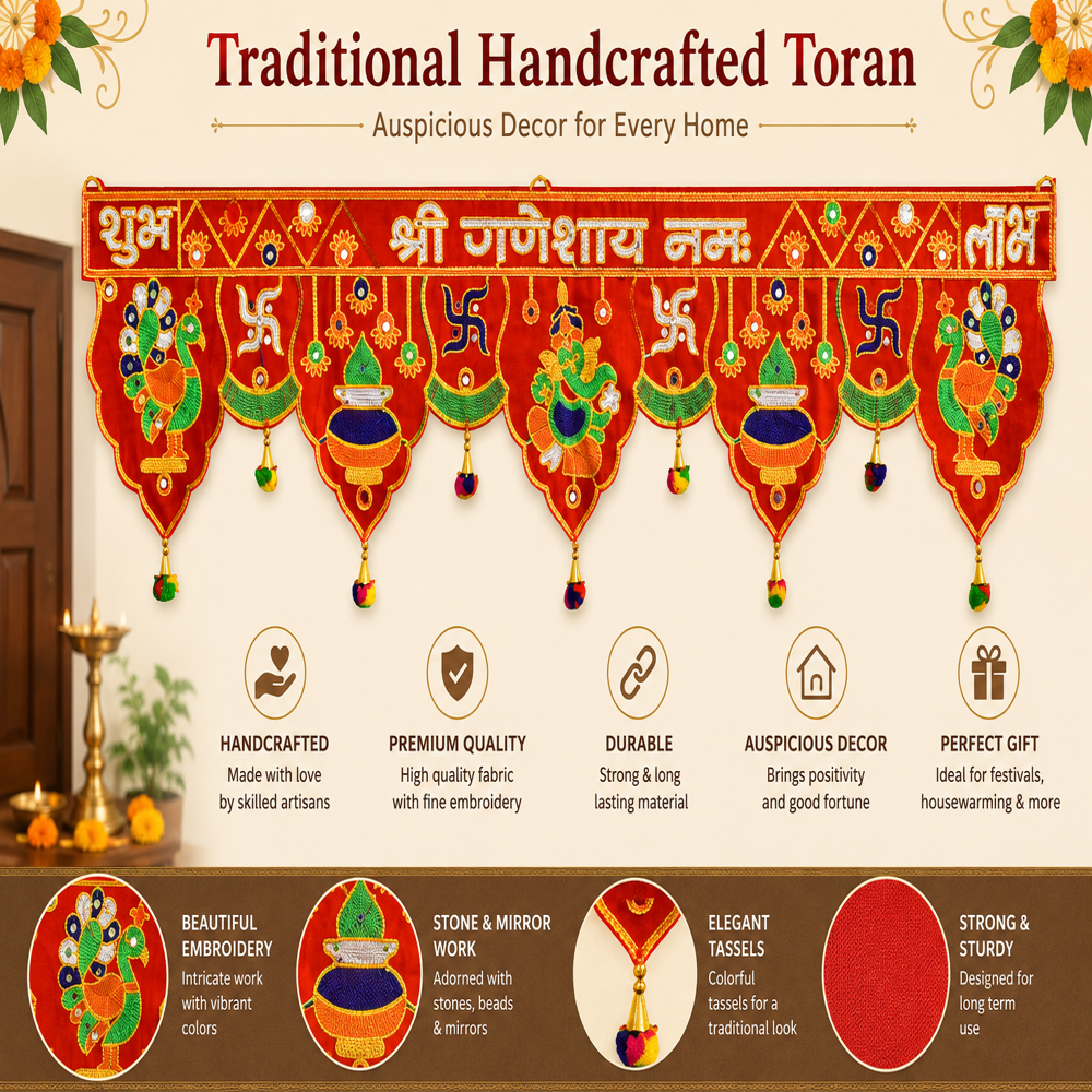 KRISHNA HANDLOOM Stylish Decorative Home Temple Hanging T 9