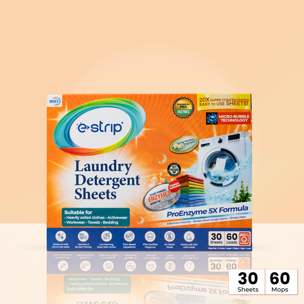 Proenzyme 5X Laundry Detergent Sheets - Shelf Life: 36 Months