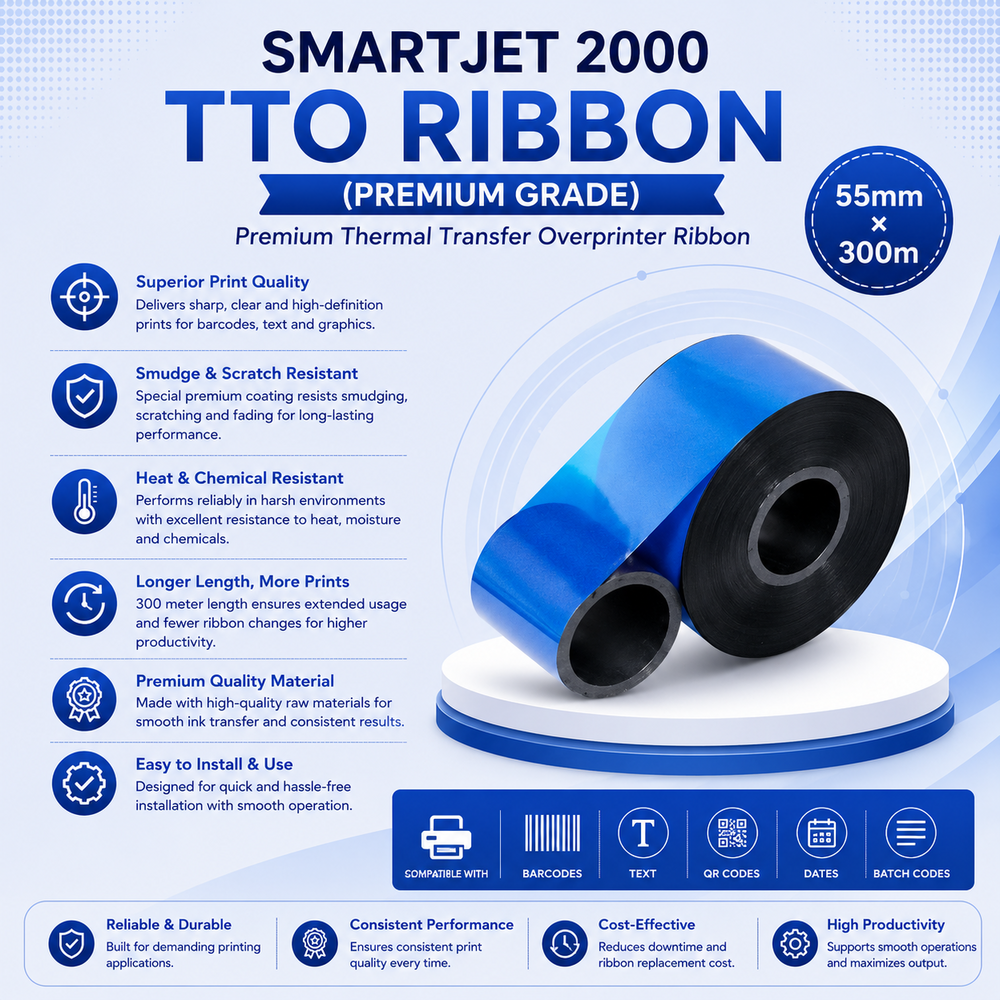Smartjet 2000 55mmx300m Premium Grade TTO Ribbon