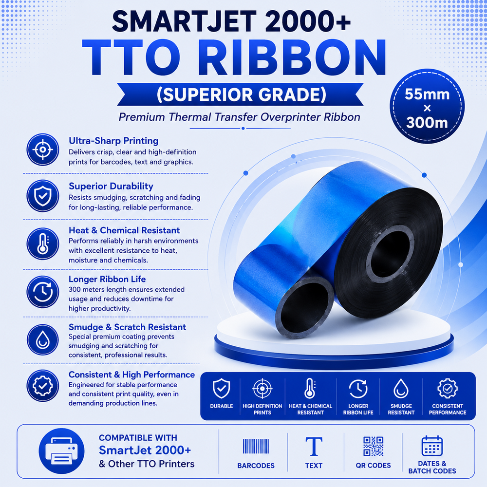 Smartjet 2000+ 55mmx300m Superior Grade TTO Ribbon