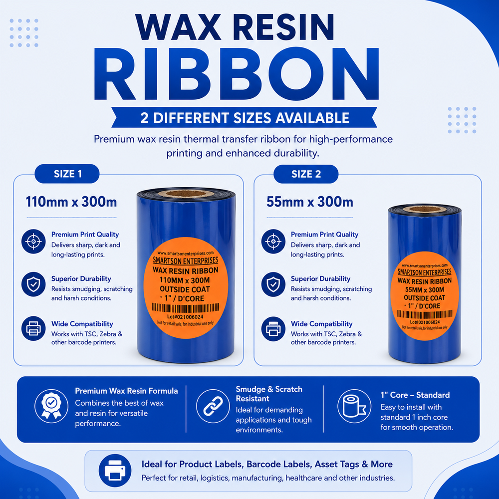 110mmx300m Wax Resin Ribbon
