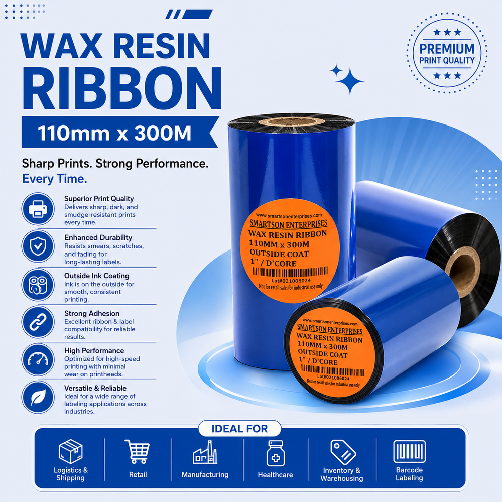 110mmx300m Wax Resin Ribbon