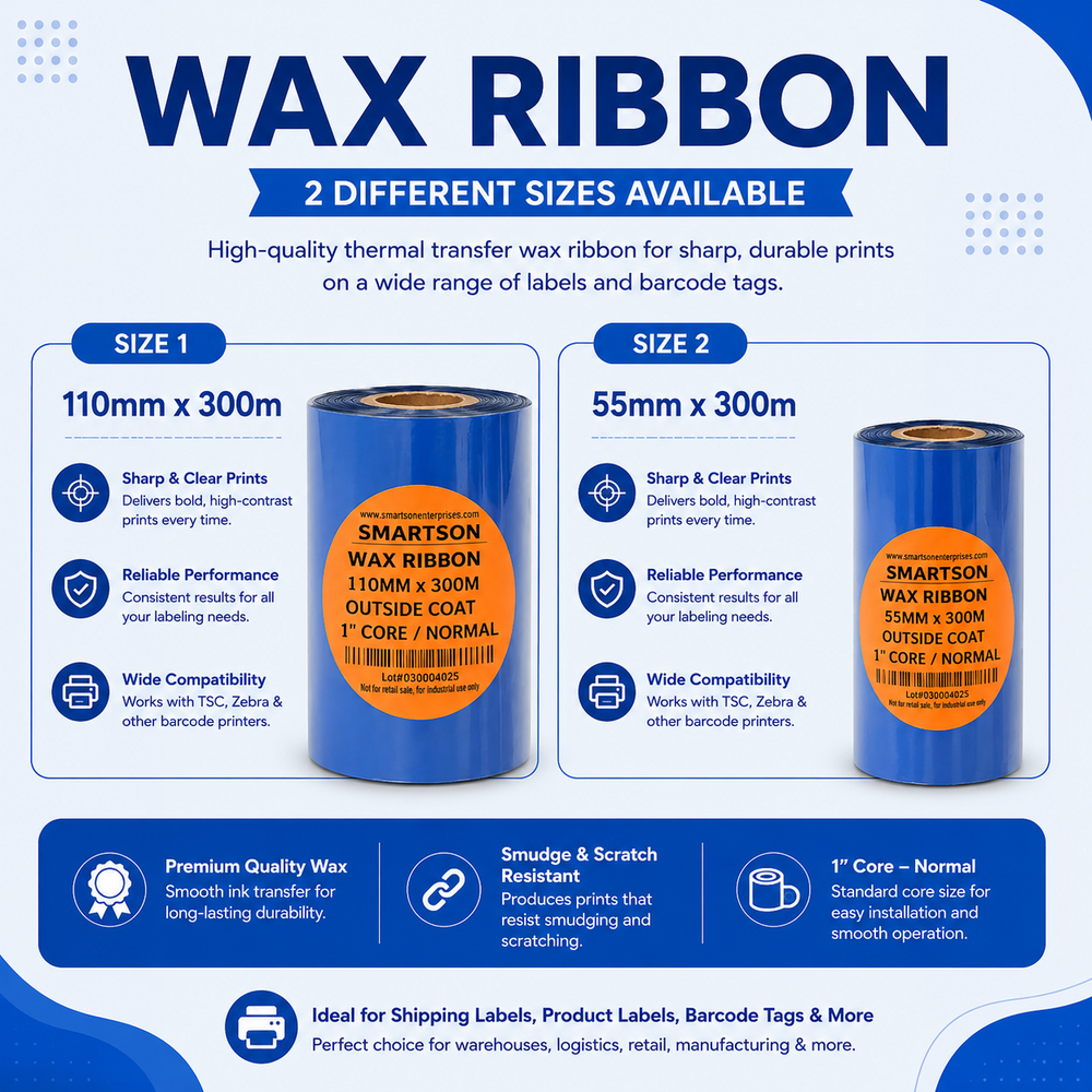 110mmx300m Premium Quality Wax Ribbon