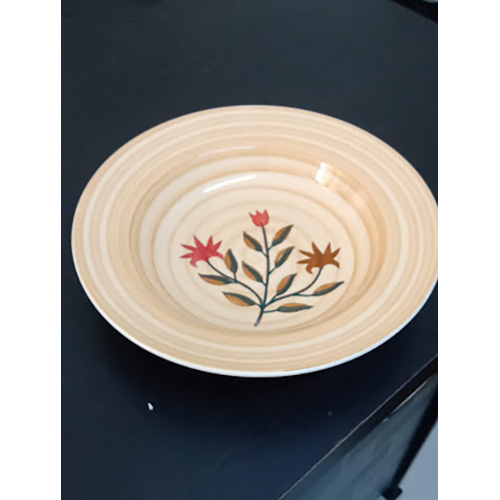Flower Printed Ceramic Plate