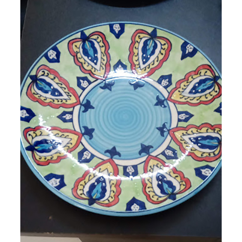 Flower Printed Ceramic Plate