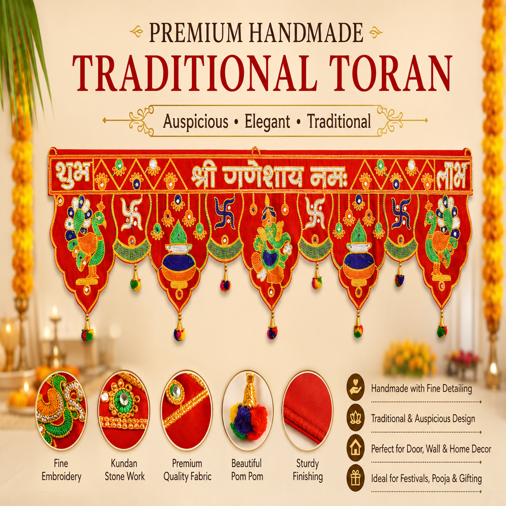 KRISHNA HANDLOOM Attractive Decorative Festival Entrance Wall Art  T 21
