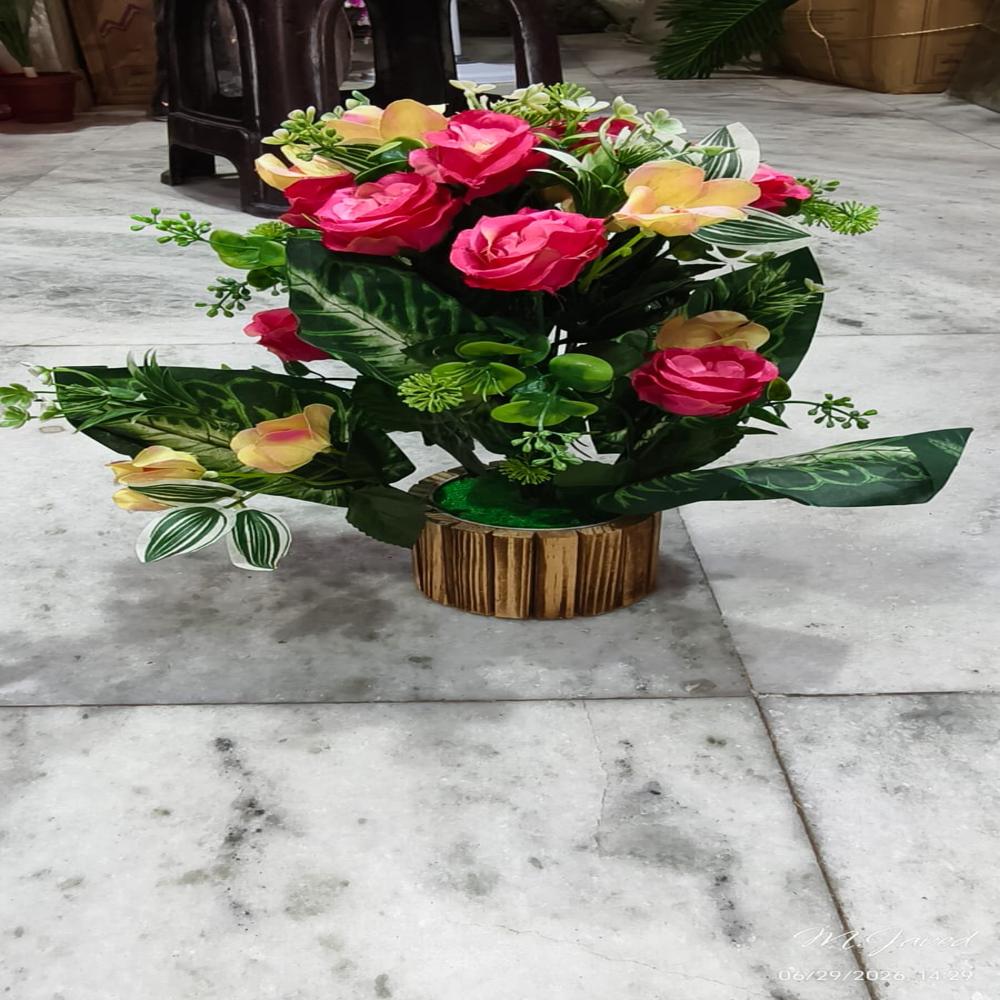 Artificial flower basket 
