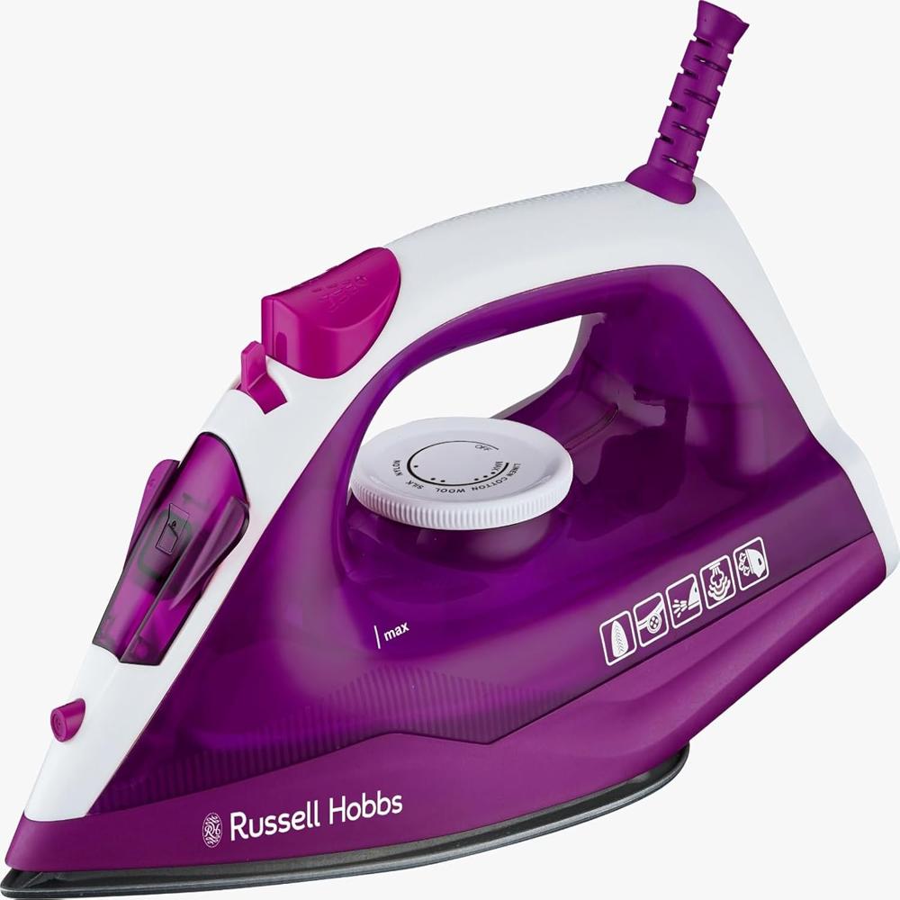 RUSSELL HOBBS FlashSteam 1600W Steam Iron | 5-in-1 Dry, Steam, Spray, Burst & Self-Clean | Ceramic Non-Stick Soleplate | Continuous Steam Performance | 210 ml Water Tank | Powerful Spray & Burst