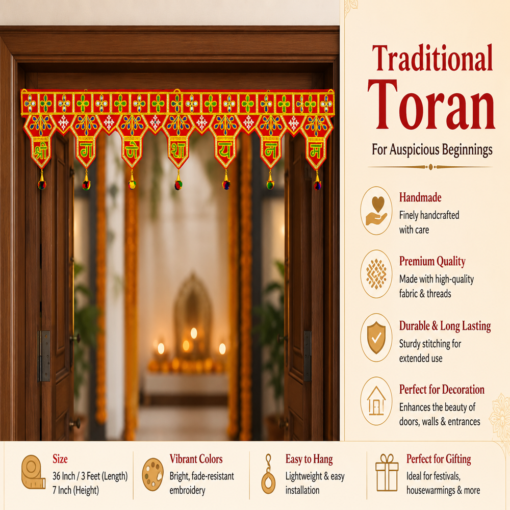 KRISHNA HANDLOOM Premium Decorative Main Entrance Festival Art  U 2