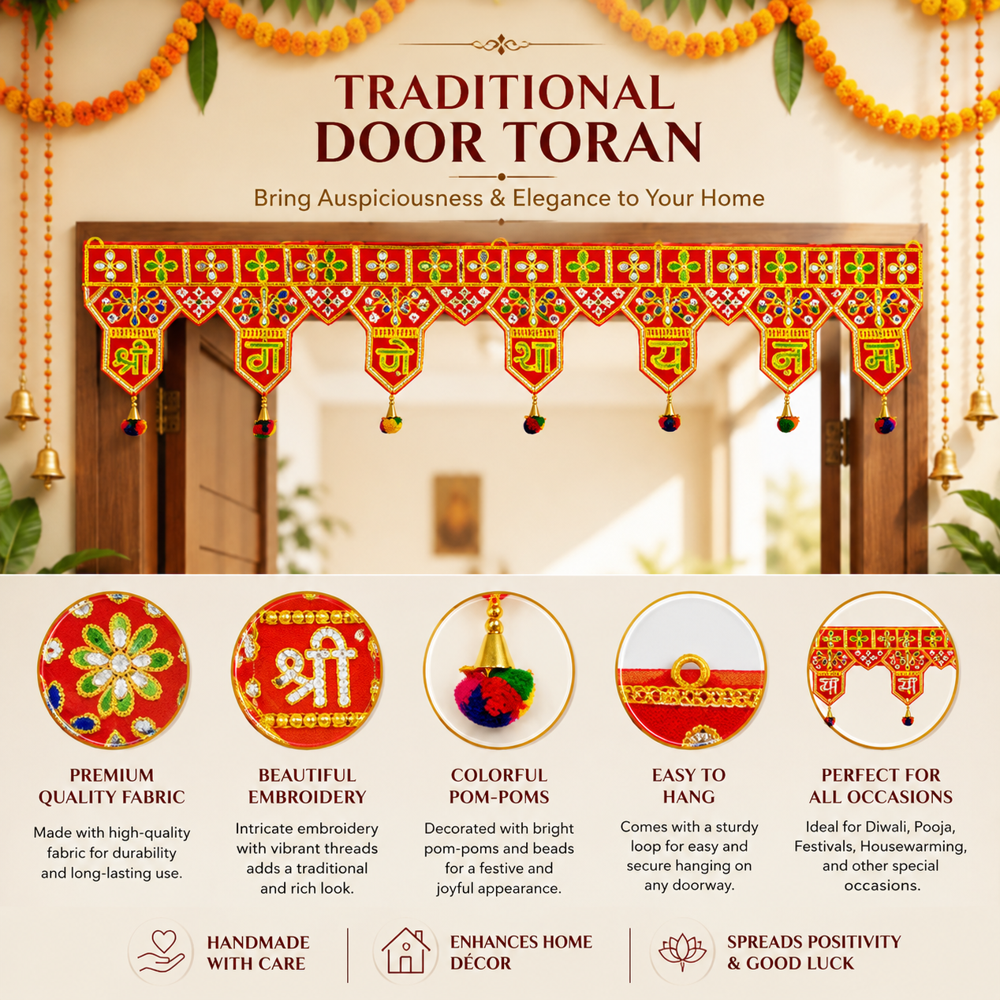 KRISHNA HANDLOOM Premium Decorative Main Entrance Festival Art  U 2