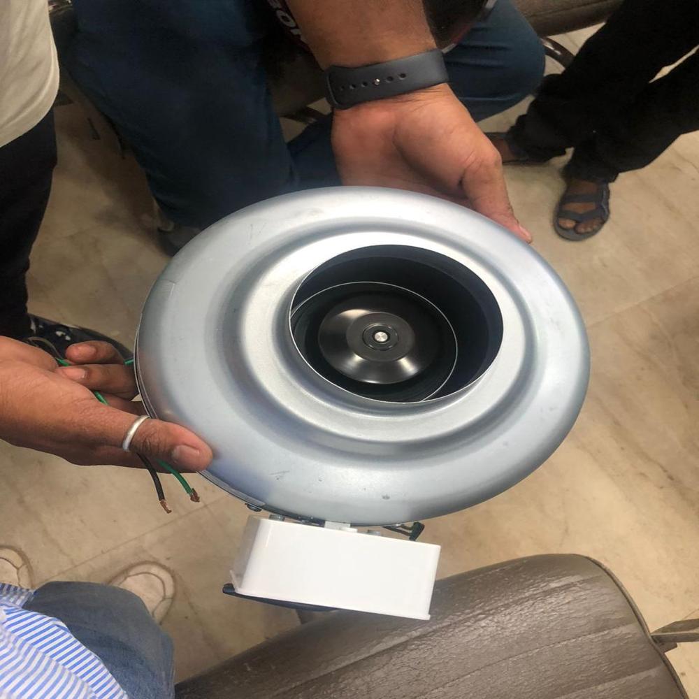 Ostberg Inline Fan - Aluminum, Standard Size | Sleek Silver, Electric Powered, 1-year Warranty, Designed For Industrial Airflow Enhancement